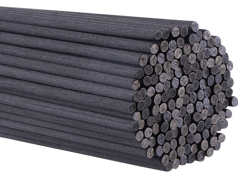 PEARL Raumduftstäbchen: 150 Rattanstäbchen für Raumduft, 24 cm, schwarz (Raumduft Zubehörset)