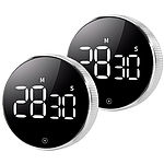 PEARL timer meccanico da cucina: Set di 4 timer da cucina, timer per uova in acciaio inox, timer da 60 minuti (orologio da cucina per uova