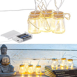 Dekoglas mit Lichterkette / Dekogläser mit Lichterkette für günstige € 13,99 kaufen