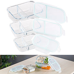 Lunchbox Glas mit Trennwand / Frischhaltedosen mit Trennwand für günstige € 8,33 bis € 29,57 kaufen
