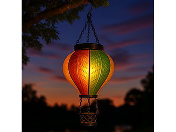 Lunartec Solarlampe Laterne: LED-Solar-Leuchte 