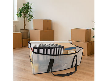infactory Aufbewahrung Tasche: 2er-Set Aufbewahrungstaschen, Schultergurt & Reißverschluss, 90 Liter (Aufbewahrungstaschen für Kleidung)