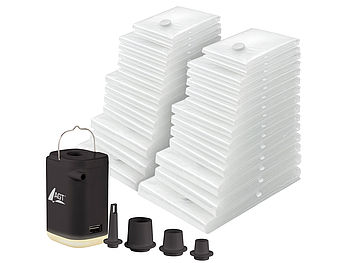 PEARL Vakuumtüte: 30er-Set Vakuumbeutel für Kleidung + Mini-4in1-Akku-Luftpumpe (Vacuum Bag)