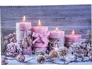 infactory Weihnachtsbilder: Animiertes LED-Wandbild 