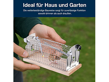 Exbuster Mausefalle: 4er-Set Tierfreundliche Lebendfalle für Mäuse, für Innen und Außen (Tierfreundliche Mausefalle)