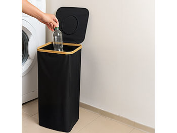 infactory Flaschensammler: Pfandflaschen-Sammelbehälter mit integrierter Tragetasche, 100 Liter (Flaschensammler für Pfandflaschen)