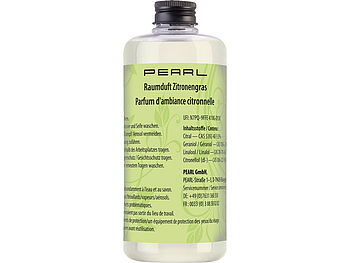 PEARL Duftflaschen Raumduft: Raumduft-Nachfüllflasche, Zitronengras-Duft, 500 ml (Raumduft Diffuser Nachfüllen)