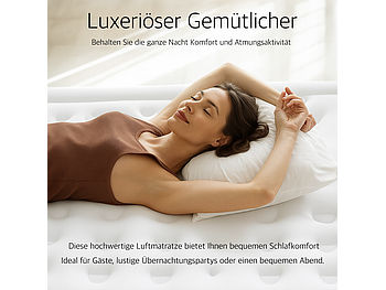 Semptec Luftbett: Selbstaufblasende Luftmatratze mit elektrischer Luftpumpe (Selbstaufblasende Luftbetten)
