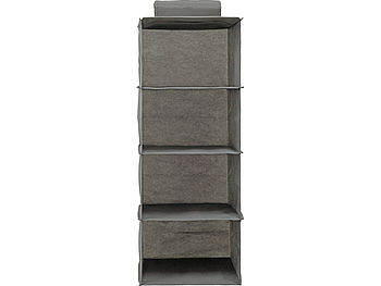 infactory Organizer Kleiderschrank: 2er-Set Hängeorganizer für Kleiderschrank mit 4 Fächern (Hänge-Organizer)