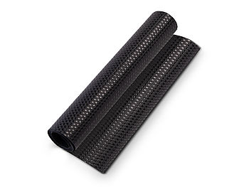 Rosenstein & Söhne Kühlschrank-Pad: Schubladen-Antirutschmatte, lebensmittelecht, 30 x 150 cm, schwarz (Schubladeneinlage für Kühlschrank)