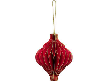 Britesta Weihnachtsdeko Set: 24er-Set Weihnachts-Deko zum Aufhängen, 3D-Ornamente aus Papier (Weihnachtsbaum Dekoration)