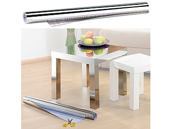 infactory Spiegelfolie: Deko-Folie mit Spiegel-Effekt, selbstklebend, opak, 150 x 40 cm (Spiegelfolie Möbel)