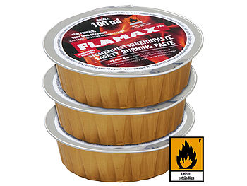 Flamax Fondue-Brennpaste: Sicherheits-Brennpaste, 3er-Set (Sicherheitsbrennpaste)