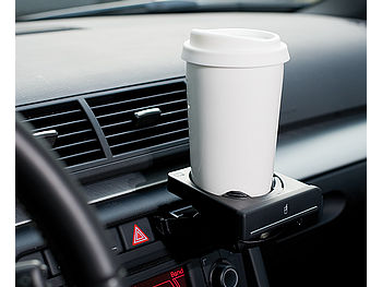 Rosenstein & Söhne Keramikbecher: Coffee-to-go-Becher aus Keramik, Silikondeckel, 250 ml, doppelwandig (Coffee to Go Becher Silikon Deckel)