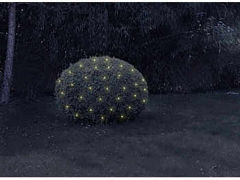Lunartec Lichternetz Outdoor: Solar-LED-Lichternetz, 198 LEDs, kaltweiß, 3 x 3 m, IP44 (LED Netz)