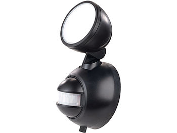 Luminea Lampe Batterie: 2er-Set kabellose LED-Außenleuchten, PIR- Bewegungsmelder, 1 W, 80lm (Lampe mit Bewegungsmelder außen)