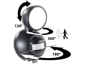 Luminea Bewegungsmelder kabellos: Kabellose LED-Außenleuchte, PIR-Sensor, 1W, 80lm, IP44, 7 Monate (Bewegungsmelder außen ohne Strom)