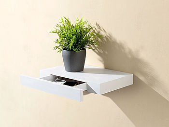 Carlo Milano Regal-Schublade: Wandregal mit versteckter Schublade, 40 x 5 x 25 cm(Versandrückläufer) (Buch-Regal)