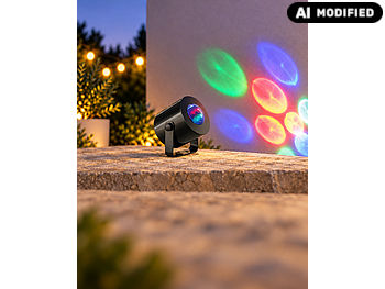 Lunartec Diskolicht: Mobiles Mini-LED-Discolicht mit Batterie-Betrieb (LED-Disco-Projektor)