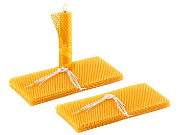 Your Design Bienenwachs Kerzen Set: 12 bivaxplattor för ljusdesign, 300 x 133 mm (Wachs)