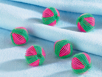 Rosenstein & Söhne Fusselbälle: 6er-Set Mini-Waschbälle mit 3 cm, gegen Flusen & Fusseln (Wäscheball)