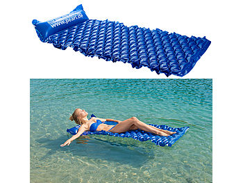 PEARL Luftmatratze Pool: Aufblasbare Komfort-Wasser-Luftmatratze, 155 x 76 cm, bis 80 kg (Luft-Matratze)