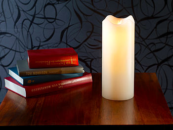 Britesta LED Echtwachs: Echtwachskerzen mit beweglicher LED-Flamme, 3er-Set (LED Kerze mit beweglicher Flamme)