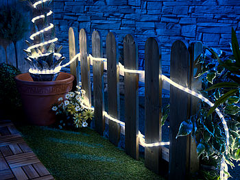 Lunartec Lichterschlauch: LED-Lichtschlauch Innen- & Außenbereich, 720 LEDs,20 m, warmweiß, IP44 (LED Lichterschlauch)