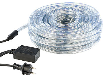 Lunartec Lichterschlauch: LED-Lichtschlauch Innen- & Außenbereich, 720 LEDs,20 m, warmweiß, IP44 (LED Lichterschlauch)