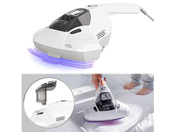 Sichler Milbenstaubsauger: 2in1-Milbensauger und UV-C-Flächendesinfektion, Vibration, HEPA-Filter (UV-c-Hygiene Sauger)