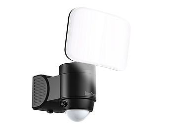 Luminea LED-Strahler mit Sensor: 4er-Set kabellose LED-Außenstrahler, PIR- Bewegungsmelder, 300 lm, IP44 (Hof-Strahler mit Bewegungsmelder)