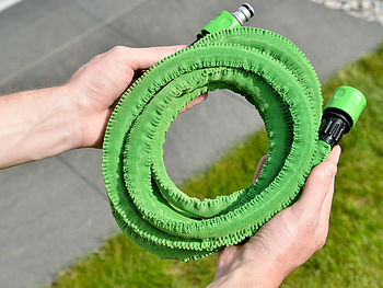 Royal Gardineer Flex Gartenschlauch: Dehnbarer Gartenschlauch PRO.V2, 7 bis 20 m (Flexischlauch)
