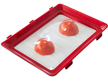 Genius Ideas Aufschnitt Aufbewahrung: 2er-Set Frischhaltedosen für Wurst- und Käse-Aufschnitt, rot (Wurstdose Kühlschrank)
