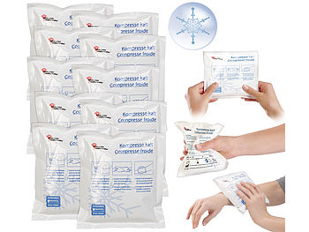 newgen medicals Kühlkompressen Kinder: 10er-Set Einweg-Kühlkompressen zur sofortigen Anwendung, 15 x 17 cm (Kühlpad Kinder unterwegs)