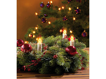 Lunartec LED-Weihnachtsbaum-Lichterkette, 20 Kerzen, IP44 (Versandrückläufer)