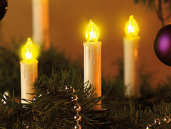 Lunartec LED-Weihnachtsbaum-Lichterkette, 20 Kerzen, IP44 (Versandrückläufer)