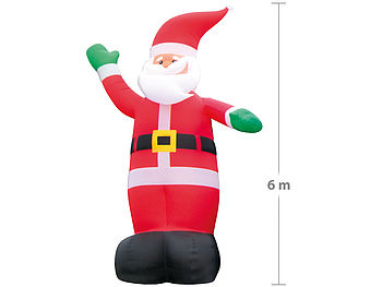infactory Aufblasbare Figuren XXL: Selbstaufblasender XXL-Weihnachtsmann, 6 m (refurbished) (Aufblasbarer Weihnachtsmann XXL)