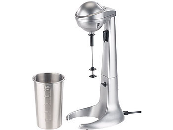 Rosenstein & Söhne Milchshake Mixer: Elektrischer Drink-Mixer mit Edelstahl-Becher, 65 Watt (Shake Mixer)
