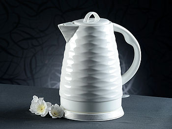 Rosenstein & Söhne Keramik Wasserkocher: Czajnik porcelanowy WSK-270.rtr, 1,7 litra, 1.500 watta (Elektro-Wasserkocher)