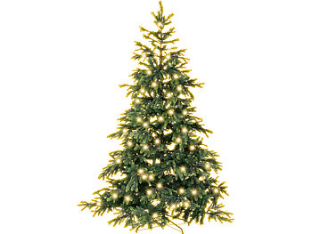 infactory Tannenbaum: Künstlicher Weihnachtsbaum mit 500 LEDs und 70 Ästen, 225 cm, grün (Weihnachtsbaum mit Beleuchtung)