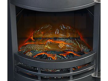 Carlo Milano Ofen Attrappe: Design-Elektro-Kaminofen mit 3D-Flammeneffekt, Versandrückläufer (Kaminofen Attrappe)