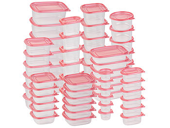 Rosenstein & Söhne Tupperdosen Set: 120-teiliges XXL-Frischhaltedosen-Set BASIC (60 Dosen) (Dosenset)