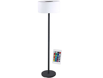 Lunartec Solar Stehlampe Outdoor: Solar-LED-Stehleuchte, Lichtsensor, 16 Farben, 50 lm, 2,4 W, IP44 (Solar Stehleuchte aussen)