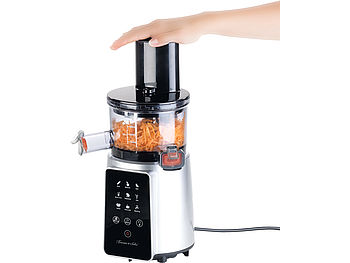 Rosenstein & Söhne Entsafter Kaltpresse: Erweiterungs-Set für Slow-Juicer DSJ-200, zum Raspeln und Schneiden (Entsafter Obst)