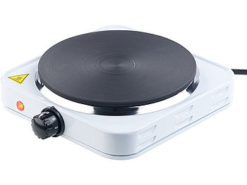 Rosenstein & Söhne Elektrokochplatten: Kompakte elektrische Einzel-Kochplatte, 1.500 Watt, 185 mm, stufenlos (Herdplatte einzeln)