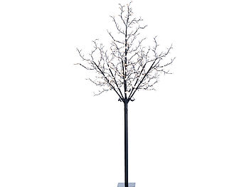 Lunartec Lichterbaum: LED-Deko-Baum mit 600 beleuchteten Blüten, 250 cm, für innen & außen (LED Lichterbaum außen)