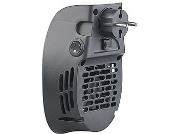 Sichler Steckdosenheizung: Steckdosen-Keramik-Heizlüfter mit Thermostat, Timer, Display, 500 Watt (Kleine Heizung für Steckdose)