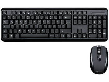 GeneralKeys geräuschlose Tastatur: Office-Set leise Funk-Tastatur-Maus ...
