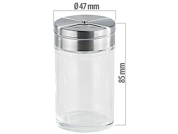 Rosenstein & Söhne Gewürzglas: 24-teiliges stilvolles Gewürzstreuer-Set aus Glas (Gewürzgläser leer)