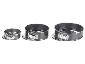 Rosenstein & Söhne Kuchenform: 3er-Set antihaft-beschichtete Springformen, Ø 12/17/21 cm (Backformen)